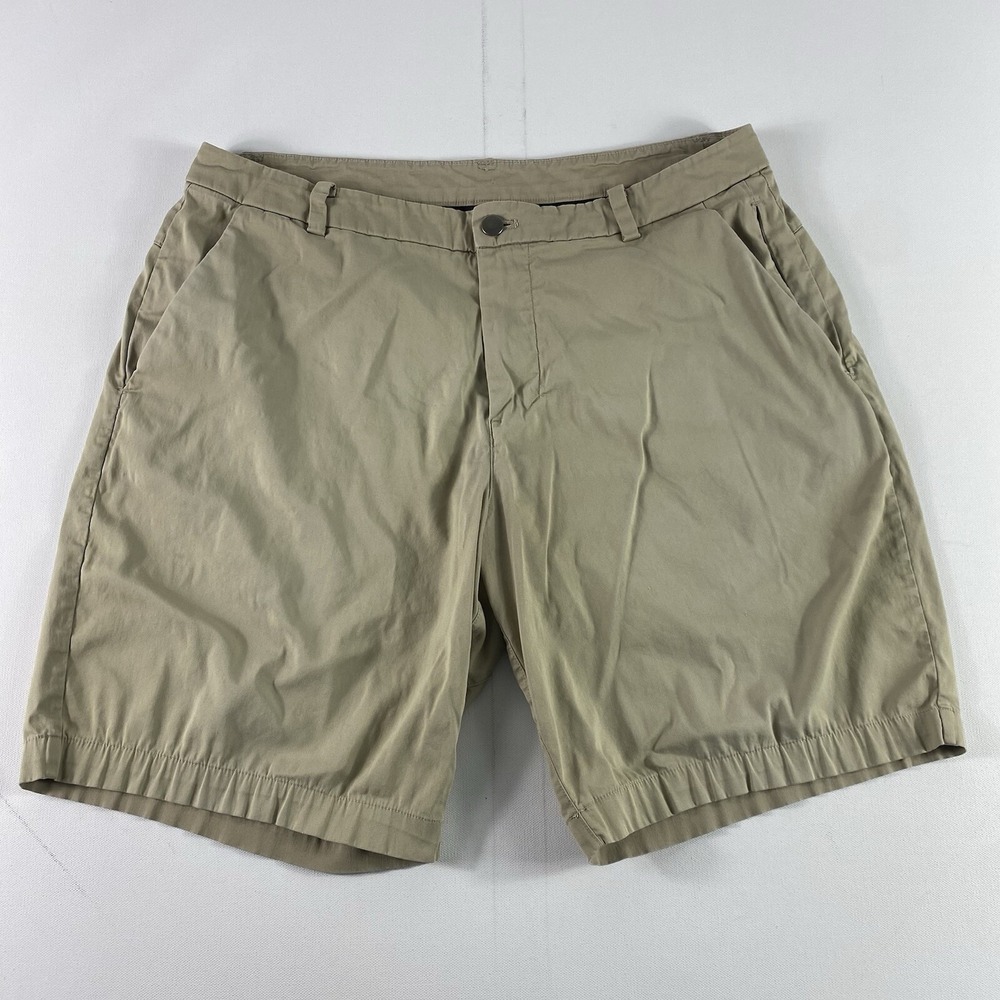 Lululemon Commission Short Classic‎ Chino Mens 34 Tan 9" Inseam Casual LM7AAASE4